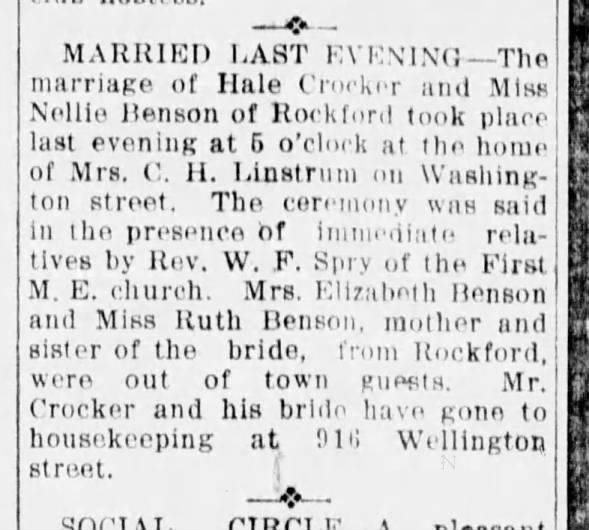 Hale crocke marriage ceremony